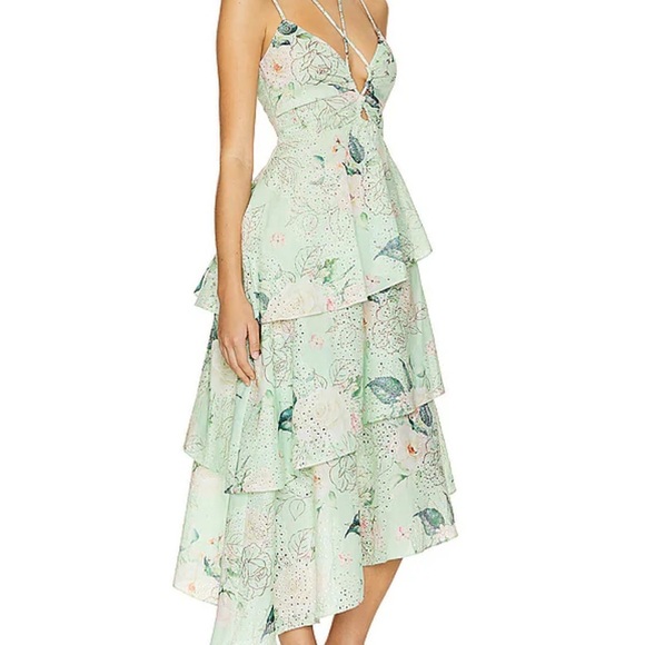 ELLIATT Songwriter floral mint green Dress - Picture 3 of 4